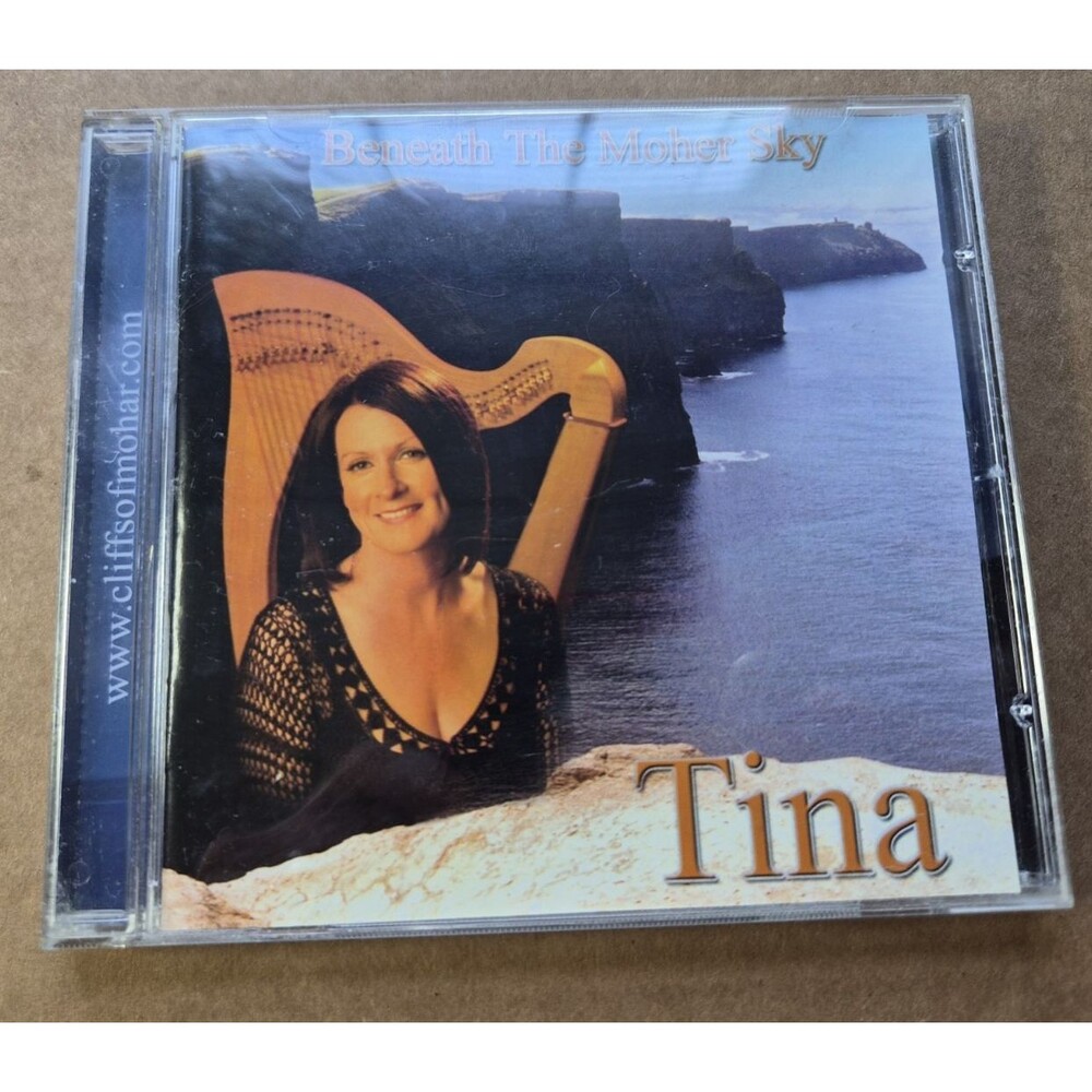 Tina Mulrooney - Beneath The Moher Sky Irish Celtic Folk CD Harp